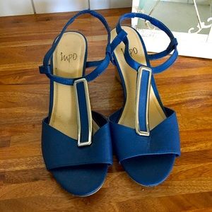 EUC Impo Vivette Slingback Open toe Wedges
